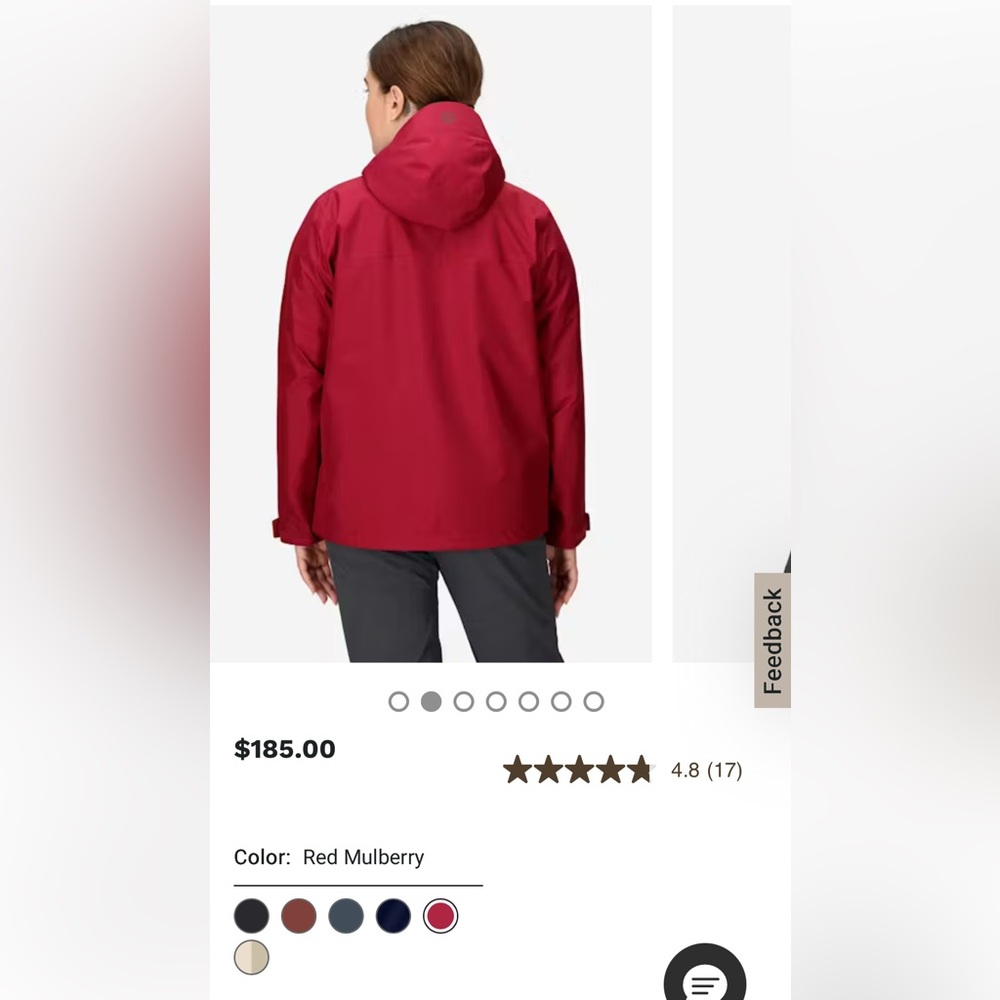 Marmot Women's Minimalist Red Rain Jacket - Picture 2 of 13